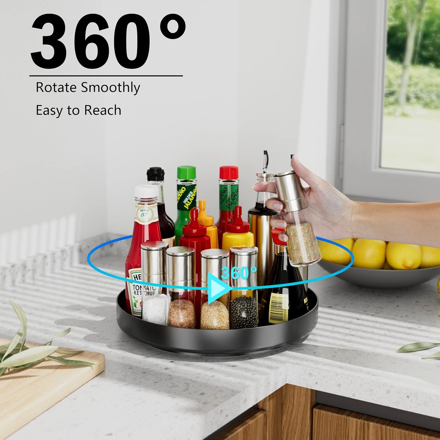 Organiz. giratorio metal 11" para cocina baño