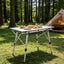 Mesa plegable al aire libre patas ajustables aluminio