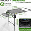 Mesa plegable neumáticos campamento con 2 portavasos