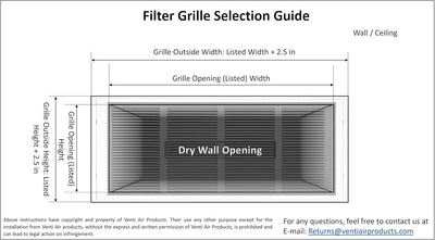 Rejilla filtro aire HVAC 10x10 pulg cara extraible