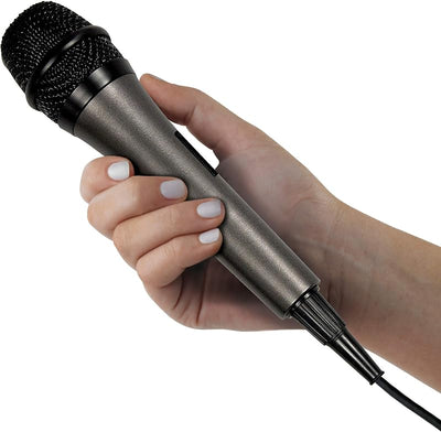 Micrófono dinámico unidireccional XLR negro dorado