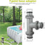 Conector manguera piscina T 1.5ft 3 interfaces