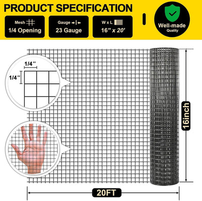 Paño hardware negro 16x20pulg 23Ga