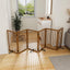 Puerta plegable para perros 32" 6 paneles nogal
