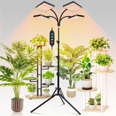 Luz cultivo 4 cabezales 100W para plantas grandes 24-72pulg