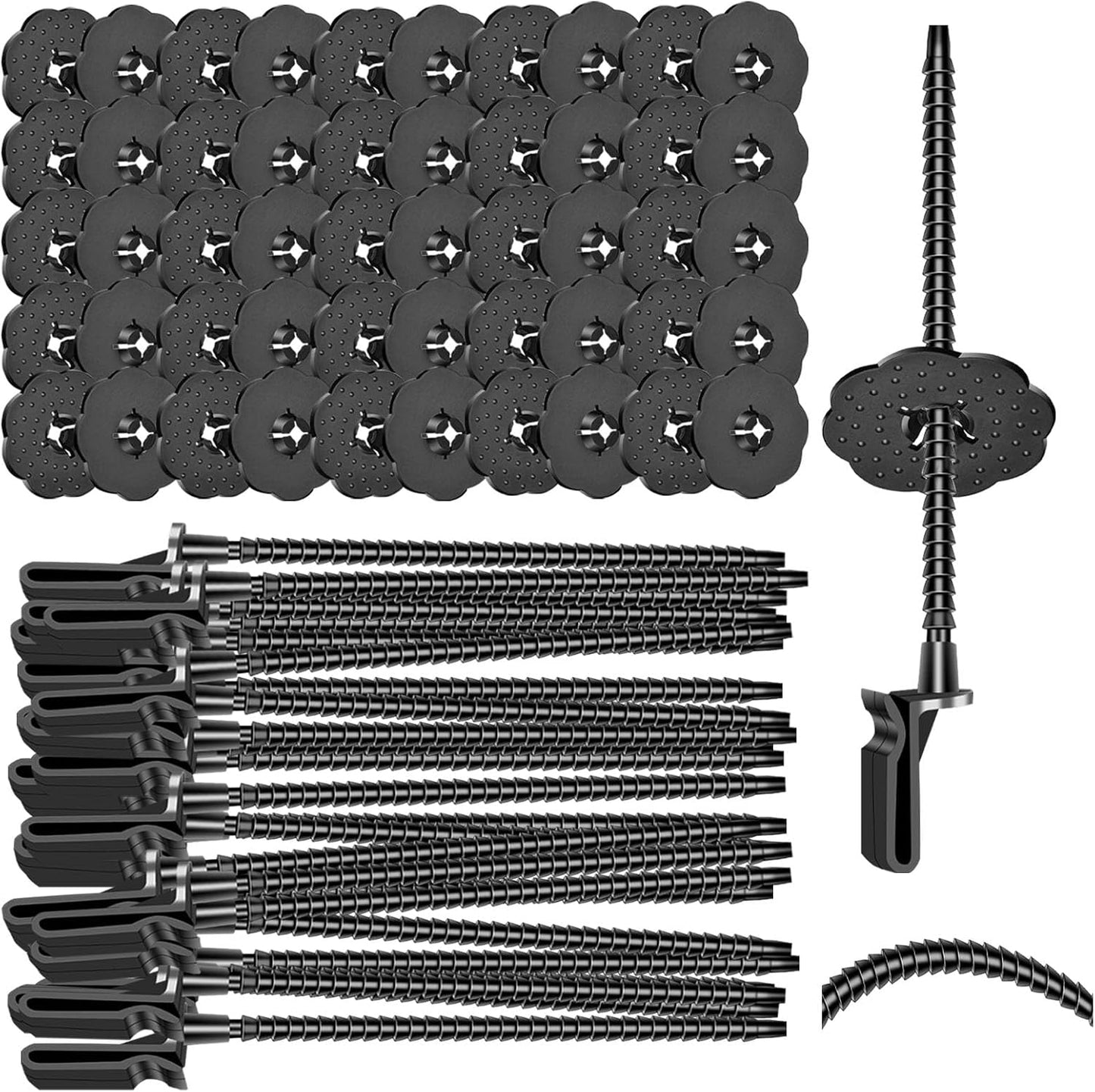 100 Clips Nailon Protección Pájaros Paneles Solares