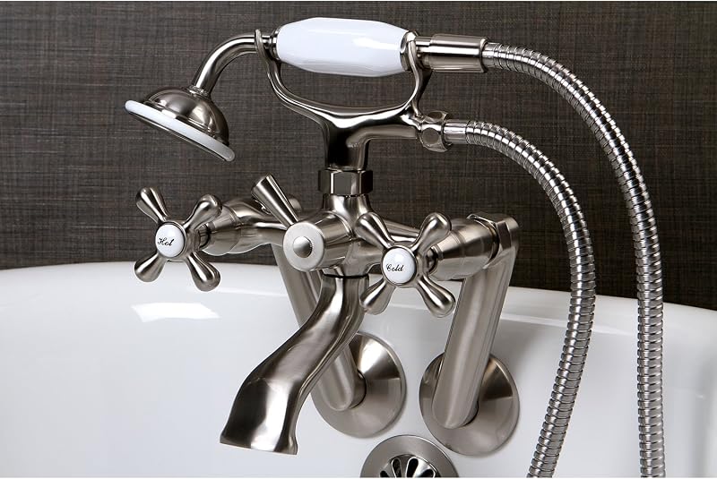 Grifo bañera níquel cepillado 9.13x7.5x6pulg
