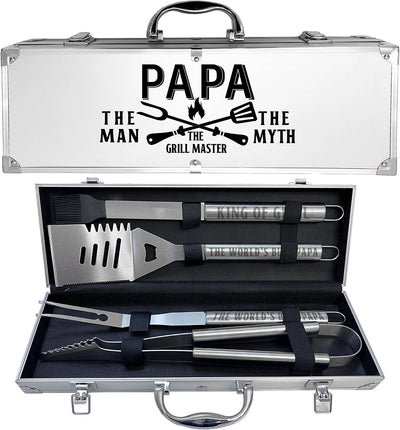 Kit accesorios parrilla acero inox grueso para Papá