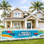 Cartel Hello Summer 118x20" decoración fiesta piscina playa