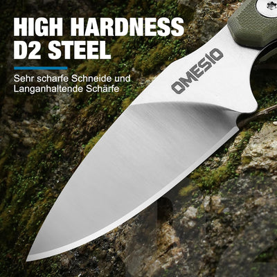 Cuchillo cuello 5.82pulg acero D2 mango G10 EDC