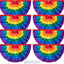 8 Banderines Arcoíris Poliéster 3x1.5pies para Decoración