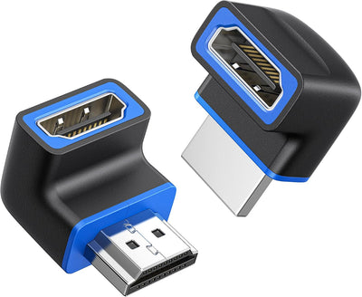 Adaptadores HDMI 2.1 48 Gbps 8K con HDR 270 y 90 grados negro