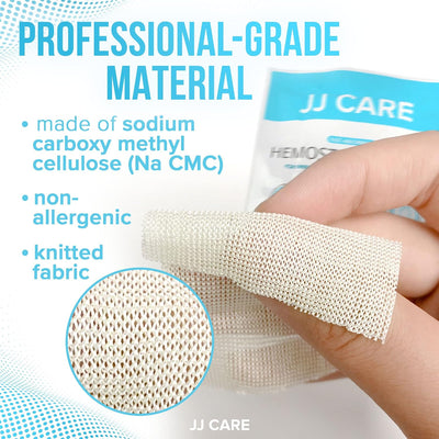 Gasa hemostática plegada Z 3x24" coagulación rápida