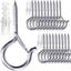 20 Ganchos Techo para Plantas Colgantes Acero Inox Plateado