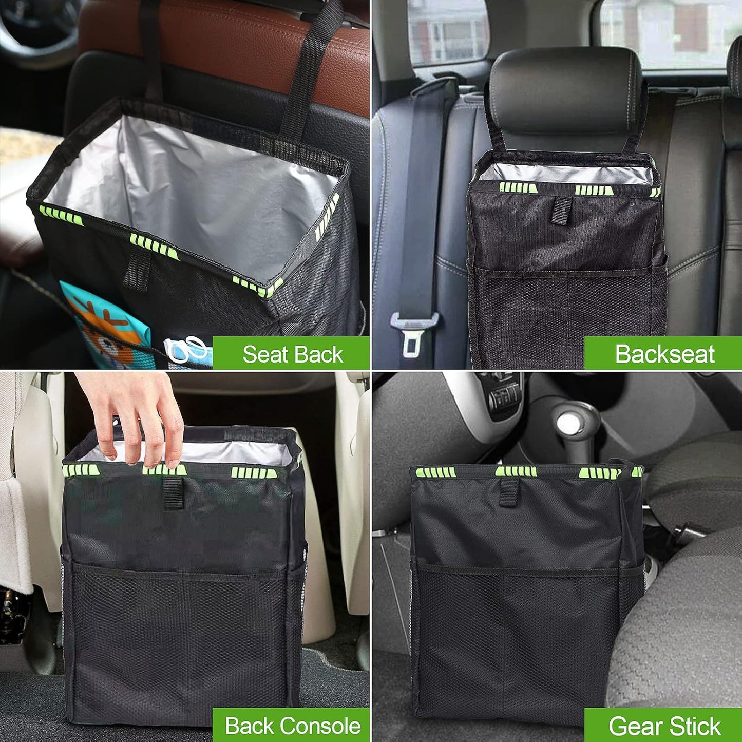 Basurero auto 3.5gal con forro antifugas pack 4