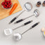 Set 4 Espátulas Wok Acero Inox con Mango Madera