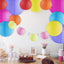 16 Linternas papel flotantes coloridas con marco metalico eventos