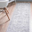 Alfombra área medallón 2x6ft1" blanco/gris