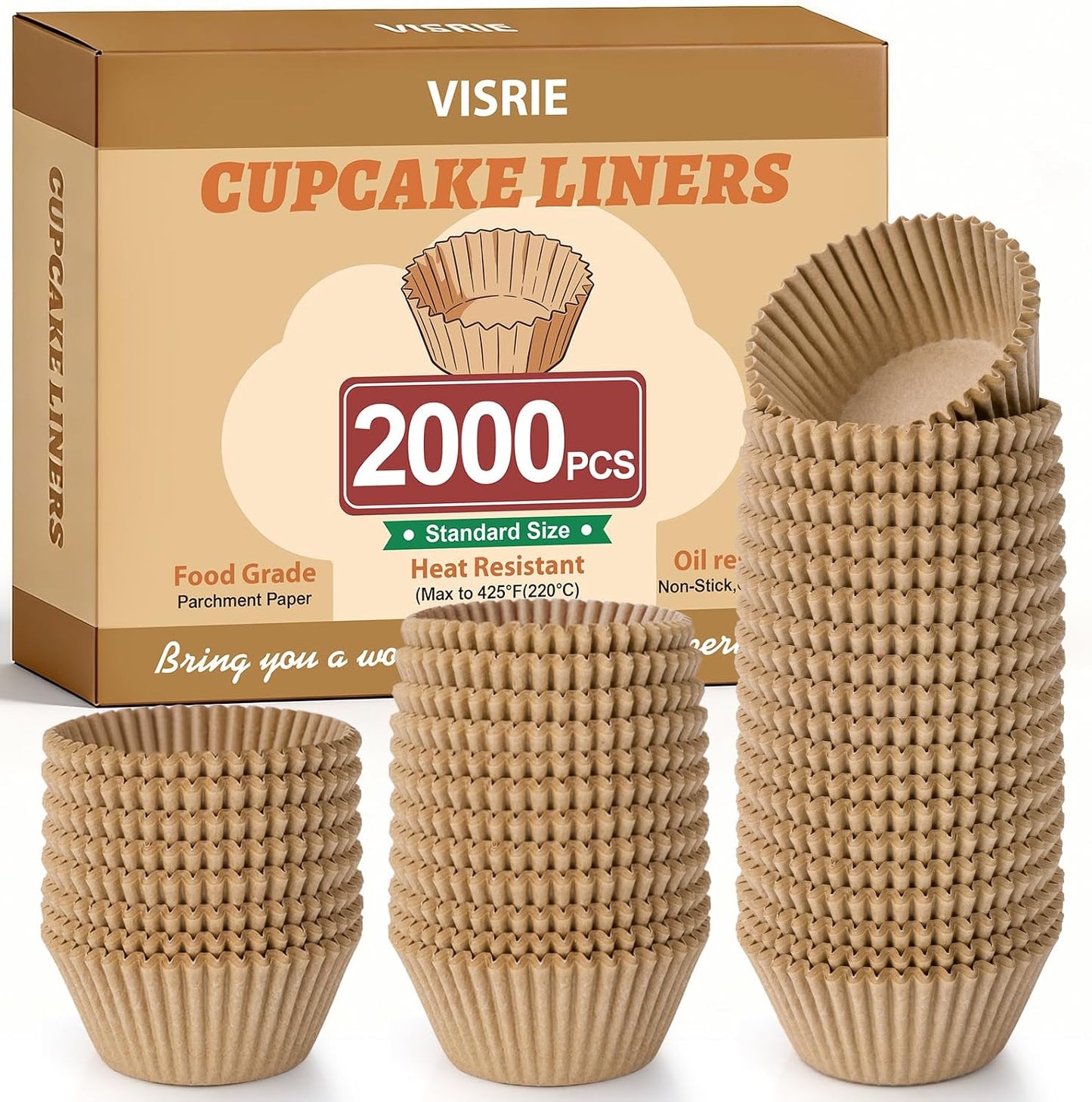 2000 Forros Cupcakes Alimenticio Antiadherente