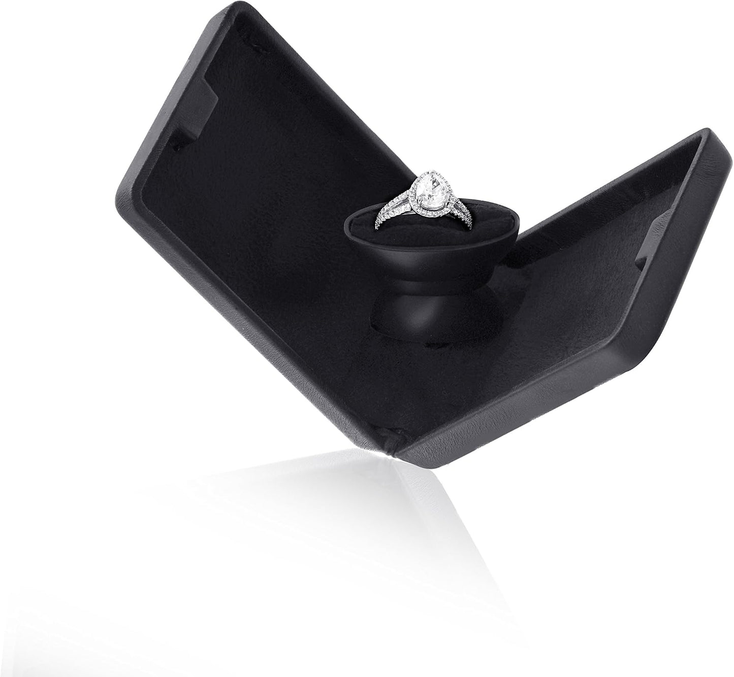 Caja anillos compromiso plana delgada propuesta