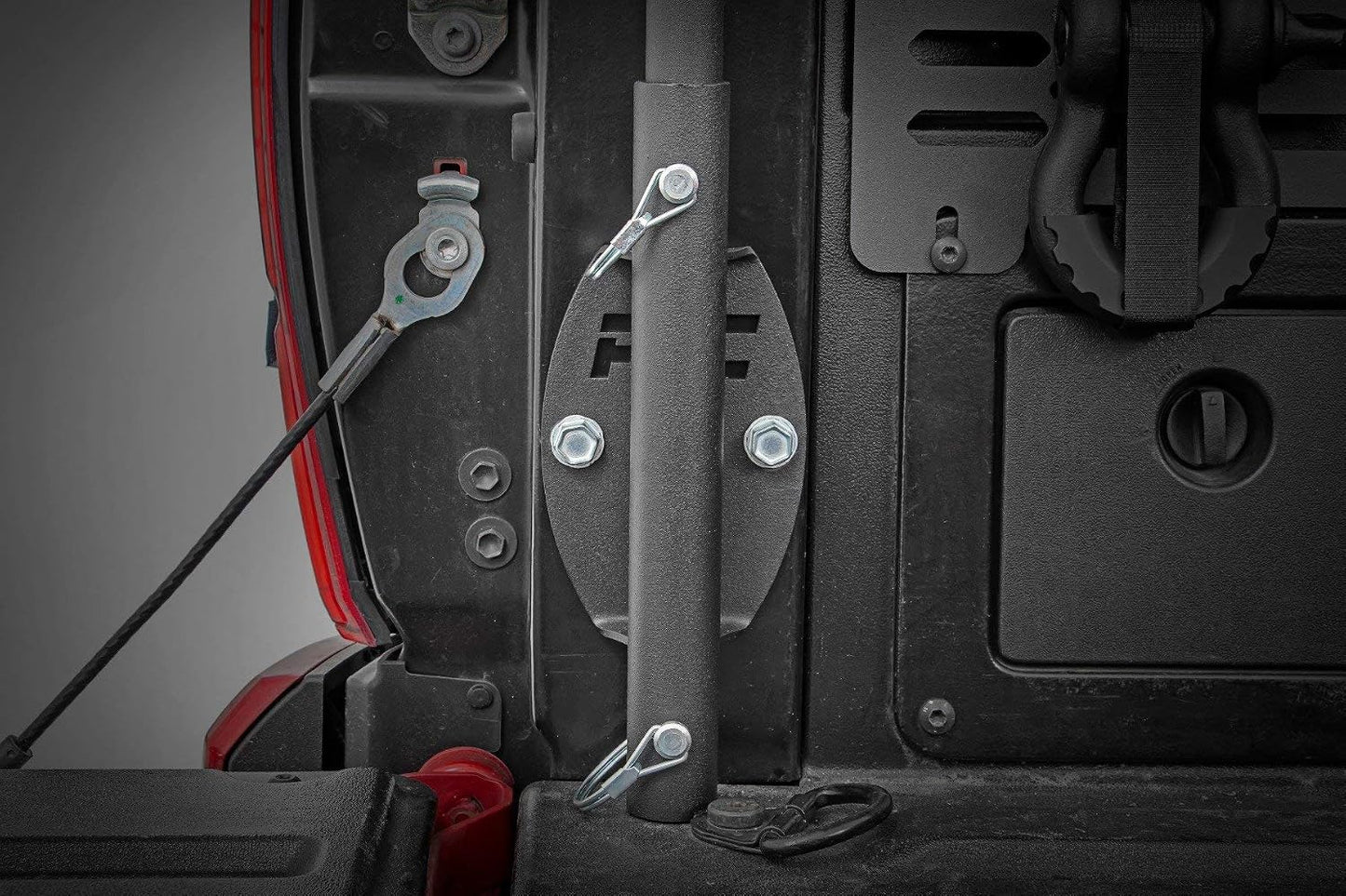 Soporte universal para barra bandera riel cama