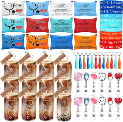 Set 60 regalos para enfermeras con taza, pulsera y llavero