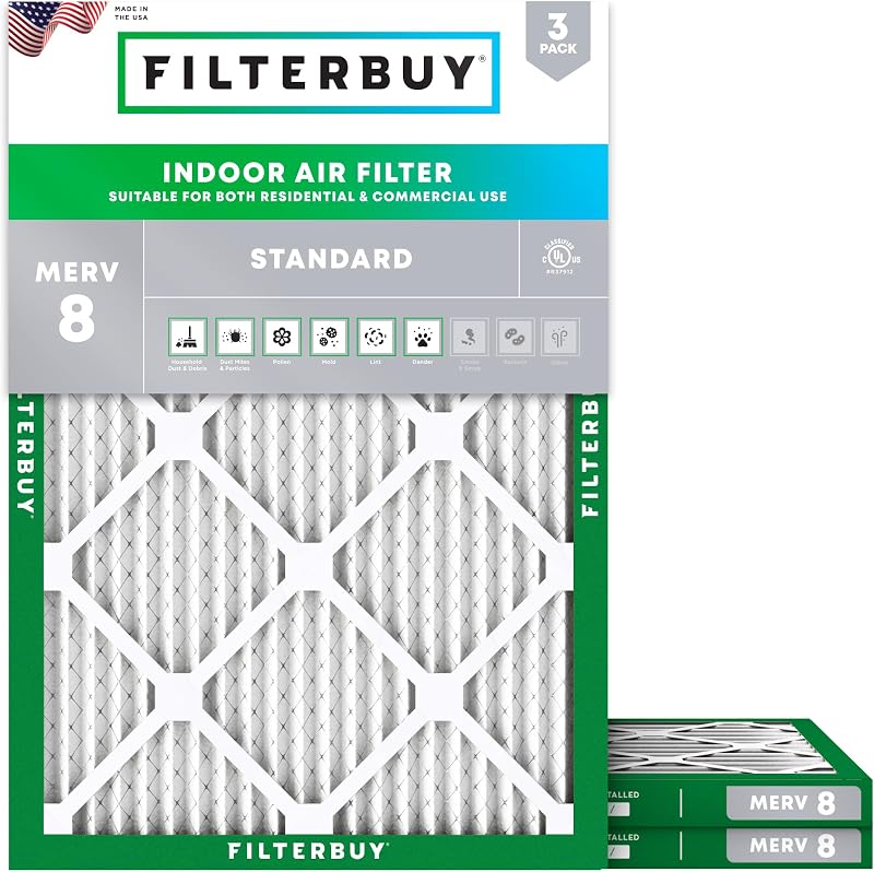 Filtro aire MERV 8 18x24pulg pack 3 para horno CA