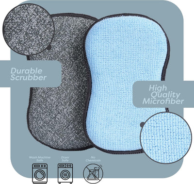 Esponjas microfibra antiarañazos para cocina set 6