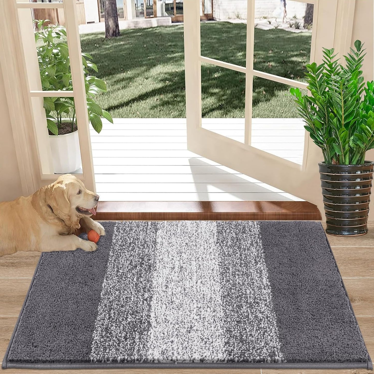 Tapete antiderrap absorbente para entrada 20x32 gris