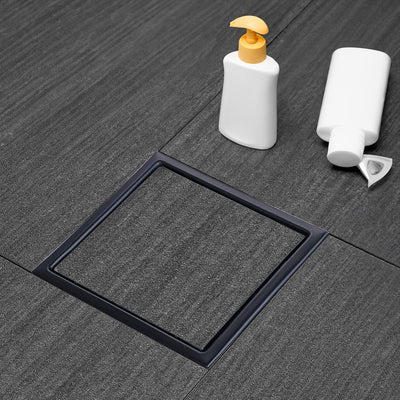 Desagüe ducha negro 6pulg acero inox AISI 304 2en1