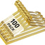 100 Ganchos Acero Inox para Ropa 17.7pulg Dorado