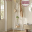 Perchero industrial 2 estantes beige y blanco