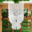 Camino mesa encaje blanco lazo grande 12x71pulg mantel boda cocina