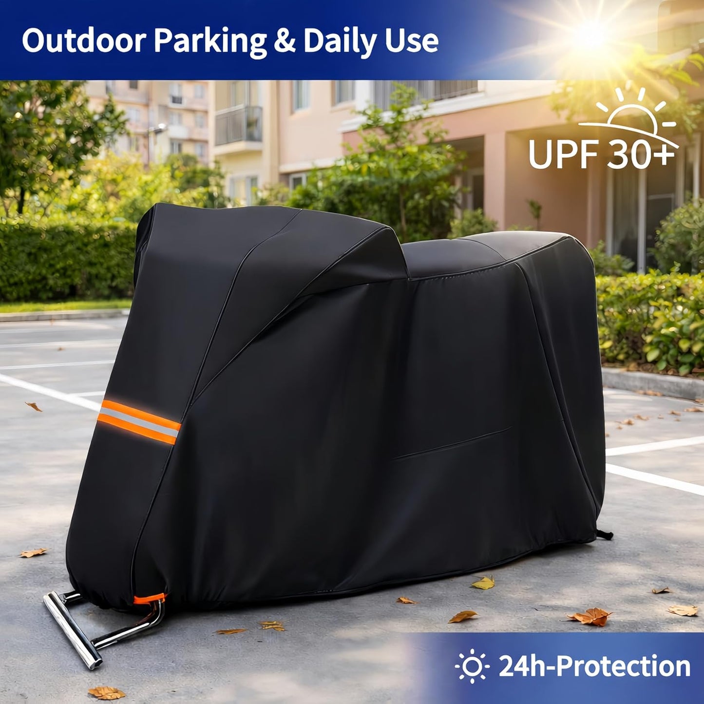 Funda motocicleta 300D Oxford impermeable UV resistente 104"