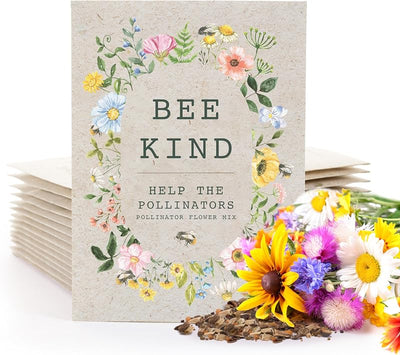 Pack semillas flores kraft con tarjetas recuerdos