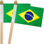 Banderas mano brasileñas 5x8pulg pack 12