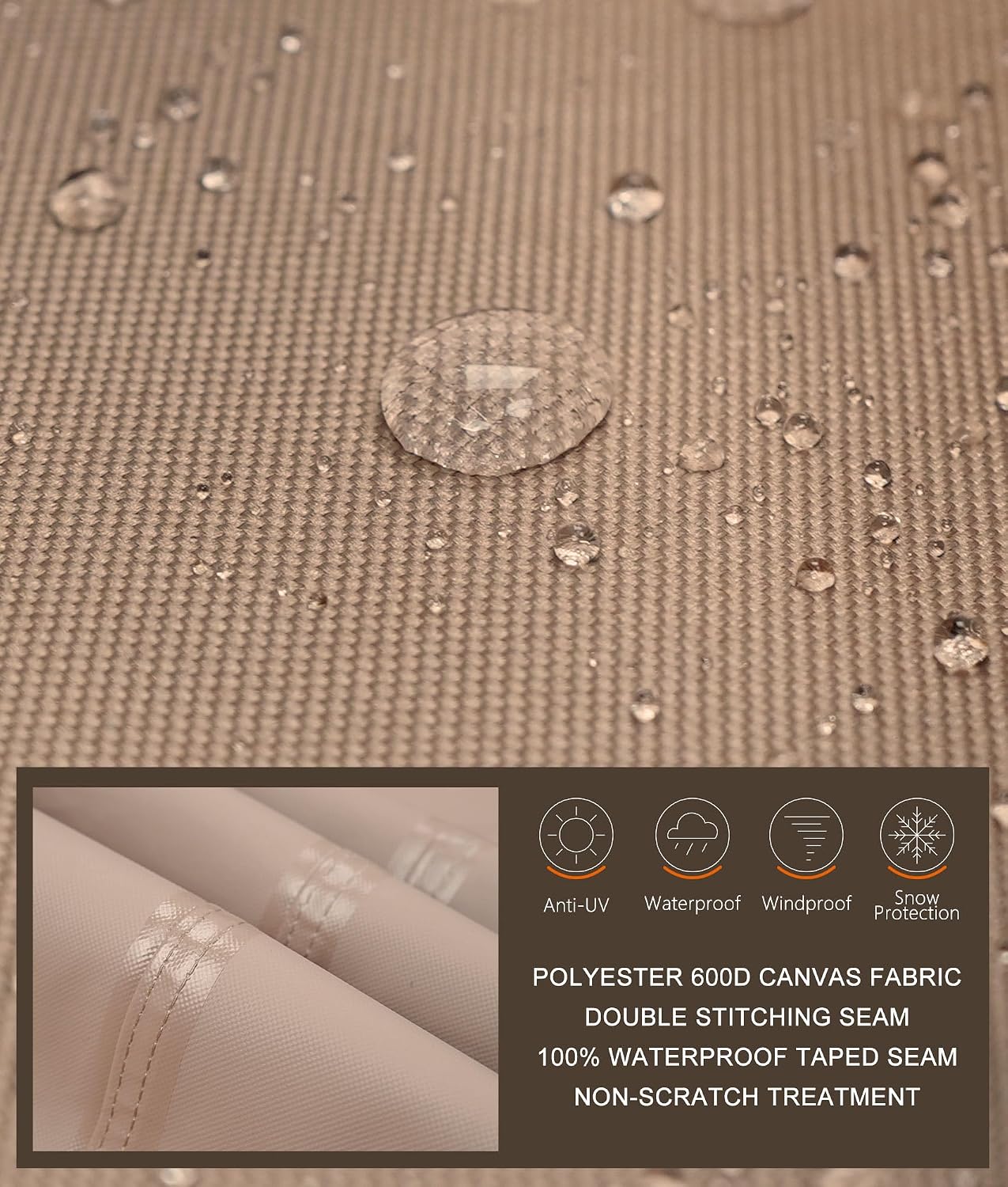 Funda impermeable silla patio 4 pzas 28x30"