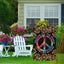 Bandera jardín arcoíris 12x18pulg doble cara arpillera girasol
