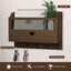 Soporte llaves pared 5 ganchos cajón madera 11x7.9x3.1