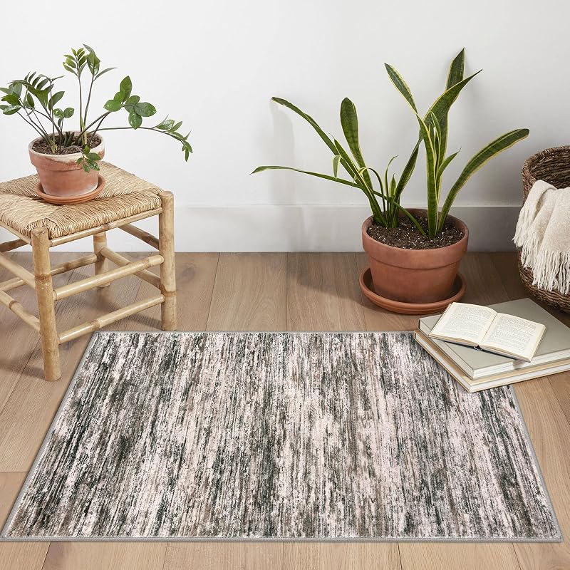 Alfombra Moderna Abstracta 2x3m Bajo Pelillo Antiderrap