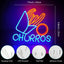 Letrero neón churros decoración tienda bar usb