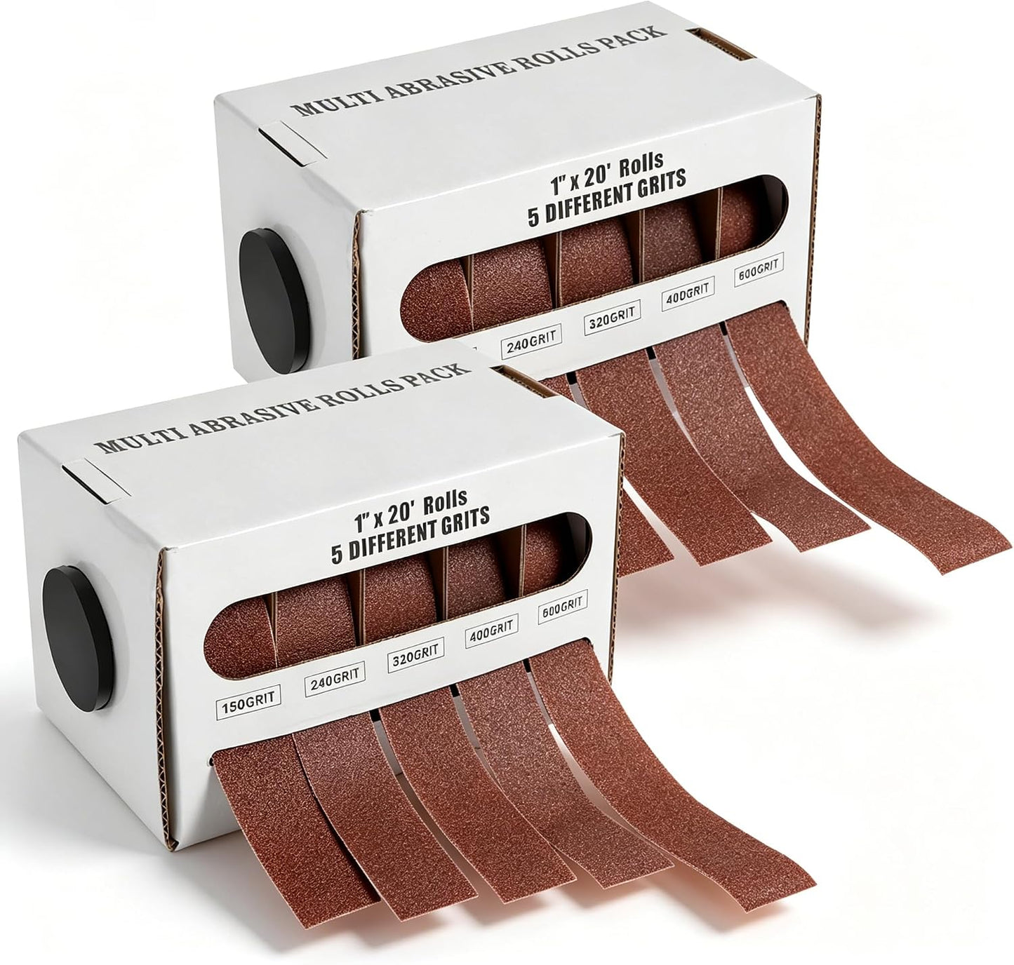 Pack 2 rollos lija 5 granos 1pulg x19.7pies