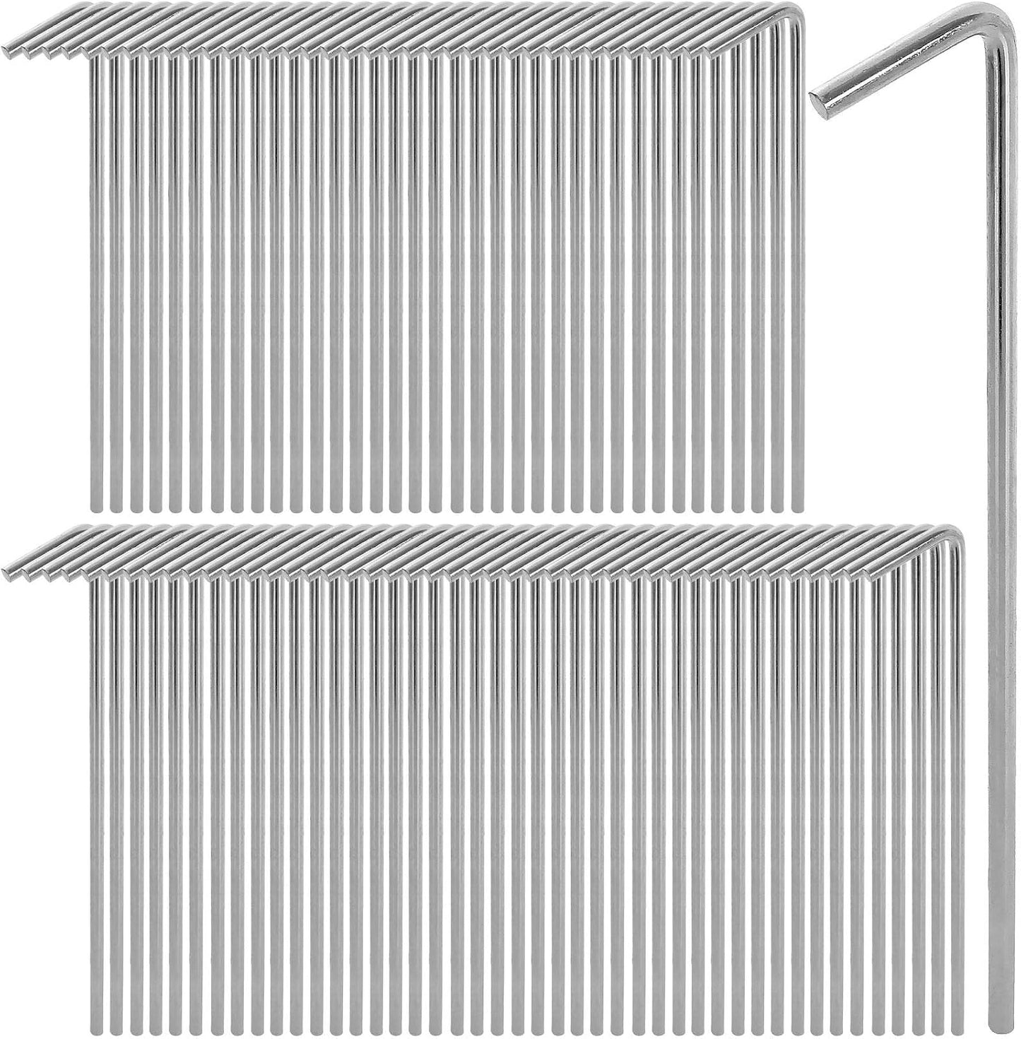 100 Estacas Acero Galvanizado 6-3/4" para Tienda de Campaña