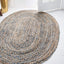 Alfombra ovalada azul moderna 2x3ft