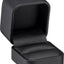 Caja anillo cuero sintético terciopelo negro para propuestas