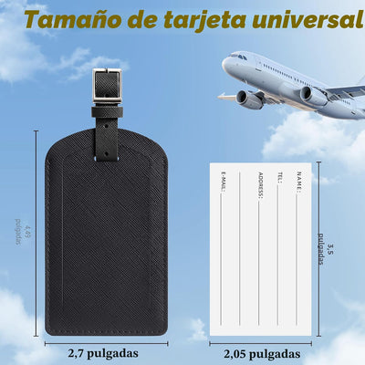3 Pzas Etiquetas Equipaje TSA Aprobadas Negro
