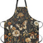 Delantal floral mujer bolsillos ajustables cocina jardinería