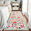 Alfombra pasillo 2'6''x8' beige floral antiderrap