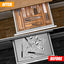 Organiz. cubiertos madera acacia expandible 17x19.6"