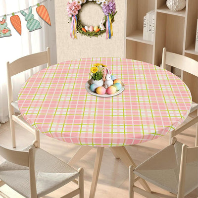 Mantel elástico redondo Pascua ajustable 36-44pulg